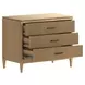 Loft Brown and Black 3 Drawer Reeded Bedside Chest