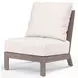 Laguna Canvas Natural Upholstered Outdoor Armless Club Chair