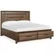 Callisto Bourbon Brown Storage Panel Bedroom Set