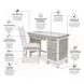 Island Haven Dapple Grey and Blanc 48" Desk and Chair Set