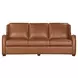Channing Renaissance Cinnamon Leather Living Room Set with Nailhead Trim