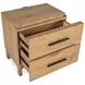 Brookstone Rustic Caramel 2 Drawer Nightstand with USB Charging