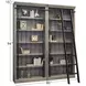 Avondale Rustic Gray 2 Tall Bookcase Wall with Ladder