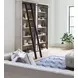 Avondale White 2 Tall Bookcase Wall with Ladder