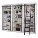 Avondale White 3 Tall Bookcase Wall with Ladder