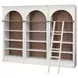 Albany White Arched 3-Piece Bookcase Wall