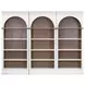 Albany White Arched 3-Piece Bookcase Wall