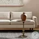 Marlow Matchstick Matte Brass Pedestal Table
