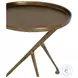 Schmidt Raw Antique Brass Accent Table