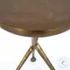 Schmidt Raw Antique Brass Accent Table