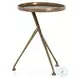 Schmidt Raw Antique Brass Accent Table