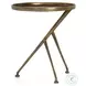 Schmidt Raw Antique Brass Accent Table