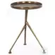 Schmidt Raw Antique Brass Accent Table
