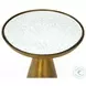 Marlow Mod Brushed Brass Pedestal Table