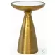 Marlow Mod Brushed Brass Pedestal Table