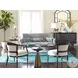 Marlow Mod Brushed Brass Pedestal Table