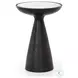 Marlow Mod Brushed Bronze Pedestal Table