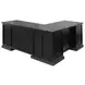 Abby Black Pedestal L Shape Desk