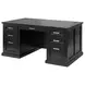 Abby Black Double Pedestal Executive Desk