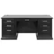 Abby Black Double Pedestal Home Executive Office Set