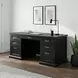 Abby Black Double Pedestal Executive Desk