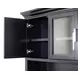 Abby Black Credenza with Hutch