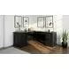 Abby Black Pedestal L Shape Desk