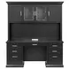 Abby Black Double Pedestal Home Executive Office Set