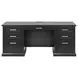 Abby Black Credenza with Hutch