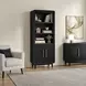 Camden Black 2 Door Bookcase
