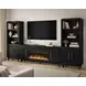 Camden Black 80" TV Stand with Fireplace
