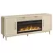 Camden White 80" TV Stand with Fireplace