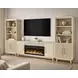 Camden White 80" TV Stand with Fireplace