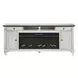 Hartford Antique White And Gray 75" TV Stand with Fireplace