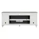 Hartford Antique White And Gray 75" TV Stand with Fireplace