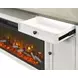 Hartford Antique White And Gray 75" TV Stand with Fireplace