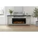 Hartford Antique White And Gray 75" TV Stand with Fireplace