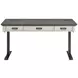 Hartford Antique White And Gray Electric Adjustable Height Adjustable Desk