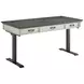 Hartford Antique White And Gray Electric Adjustable Height Adjustable Desk