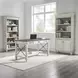 Hartford Antique White And Gray Open Bookcase