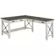 Hartford Antique White And Gray Open L Shaped Home Office Set