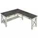 Hartford Antique White And Gray Open L Shaped Home Office Set