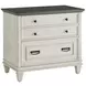 Hartford Antique White And Gray Lateral File Cabinet