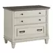 Hartford Antique White And Gray Lateral File Cabinet