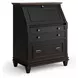 Hartford Black Drop-Lid Secretary Desk
