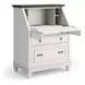 Hartford White Drop-Lid Secretary Desk