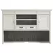Hartford Antique White And Gray Credenza with Hutch