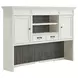 Hartford Antique White And Gray Credenza with Hutch
