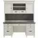 Hartford Antique White And Gray Credenza with Hutch