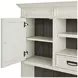 Hartford Antique White And Gray Credenza with Hutch